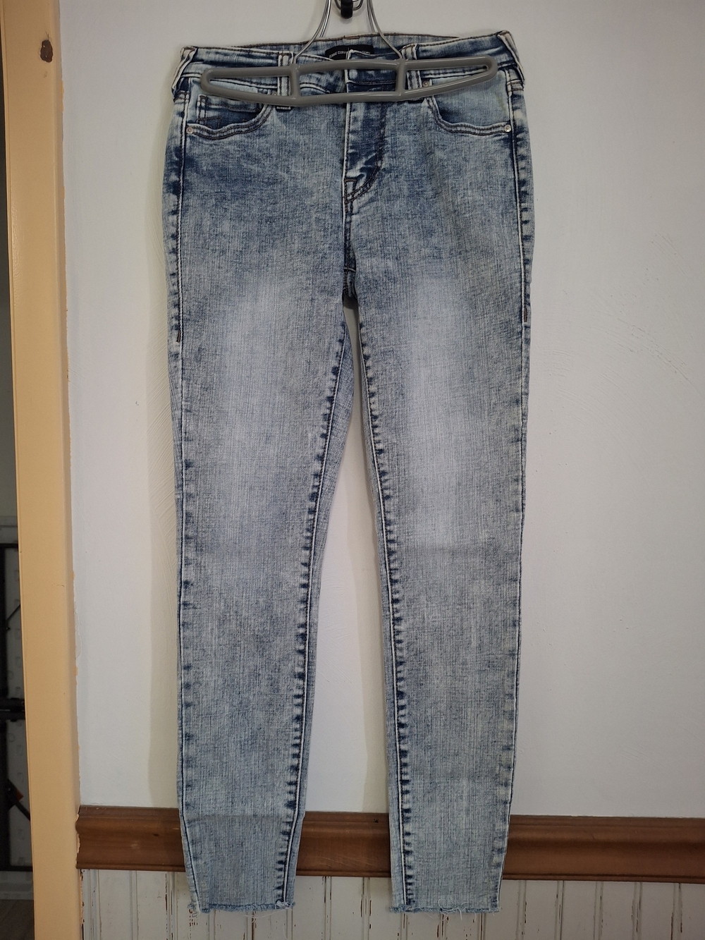 True Religion Light Acid Wash Skinny Jeans